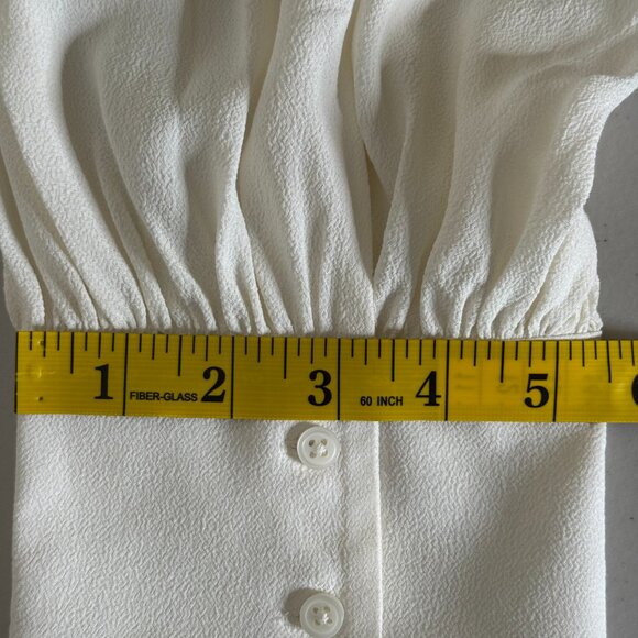 NWOT JCrew Top Woman's sz 3X Cream Sheer Oversize Button Up Blouse - Picture 8 of 12